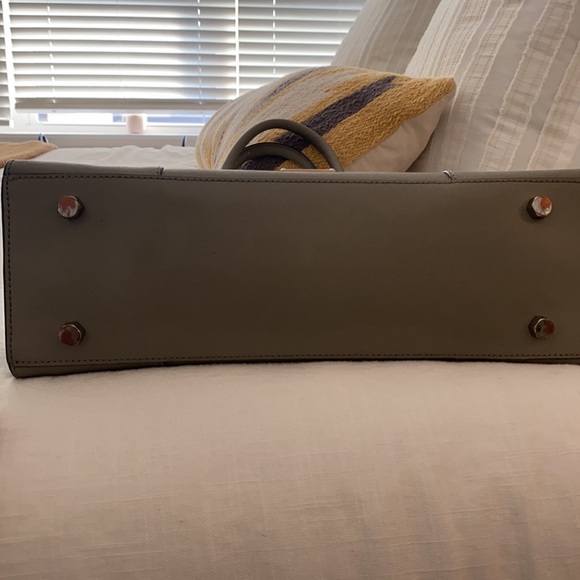 Rebecca Minkoff MAB Grey Leather Saffiano Tote Bag - Picture 5 of 9